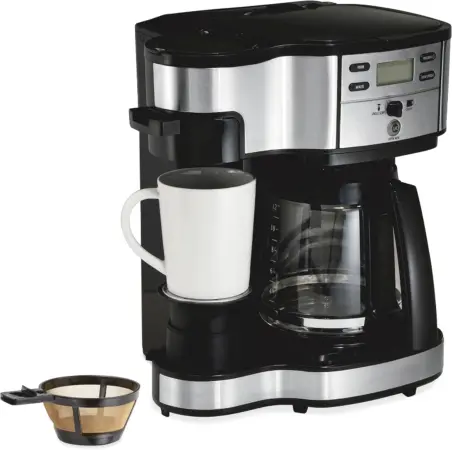 The Hamilton Beach 2-Way 12 Cup Programmable Coffee Maker 