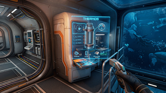 Thermos recipe in Subnautica Below Zero Fabricator