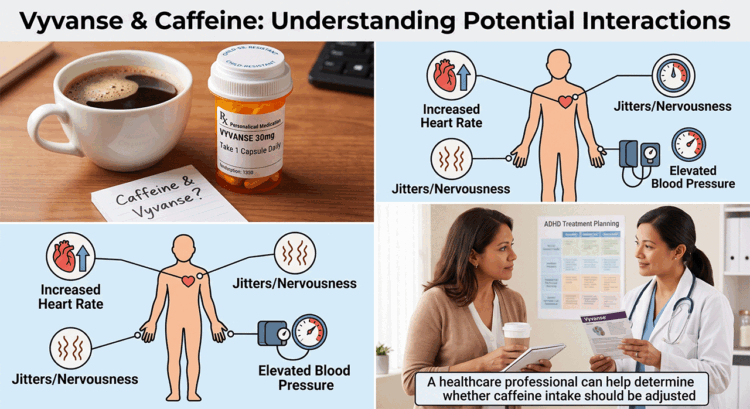 Possible side effects of combining caffeine with Vyvanse